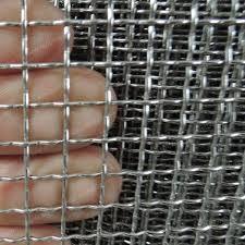 Woven Stainless Steel 304 Double Crimped Wire Mesh Hooked Mine Sieving Screen