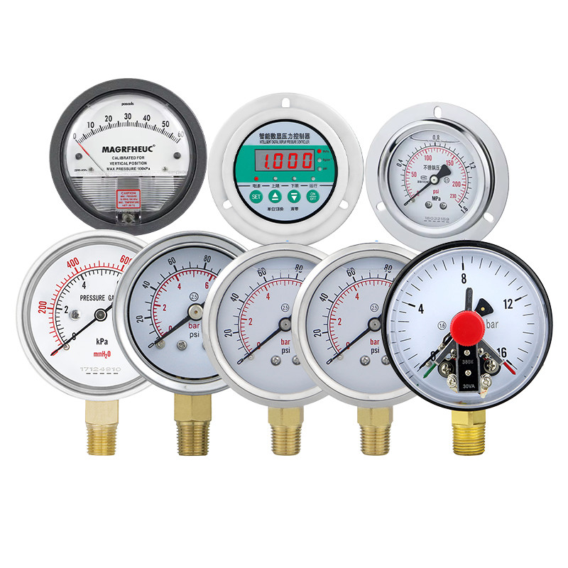 High Precision 1.6% Copper Joint Electric Contact Manometer for Hydraulic Machinery
