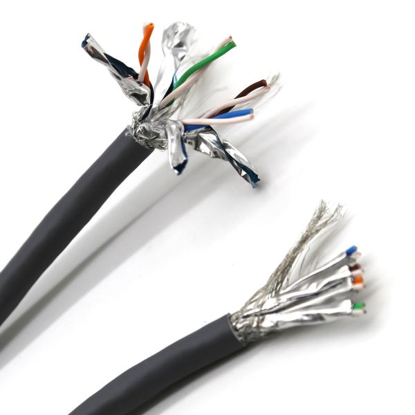 99.999% Oxygen Free Copper Conductor Cable , SFTP Cat7 Network Cable For CCTV Camera