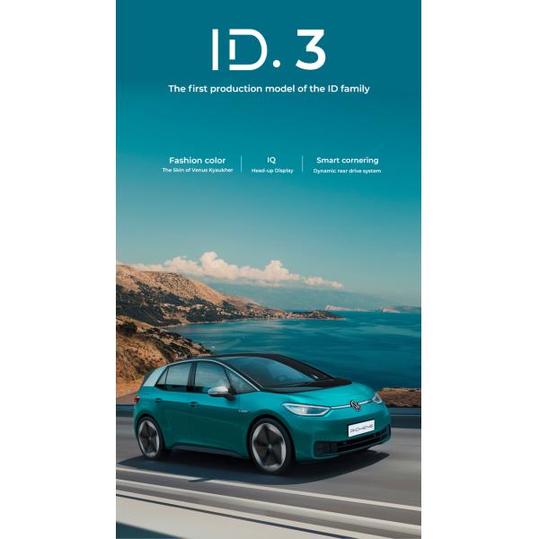 5 Seats Volkswagen ID 3 SUV VW Electric Vehicles 450KM Mileage