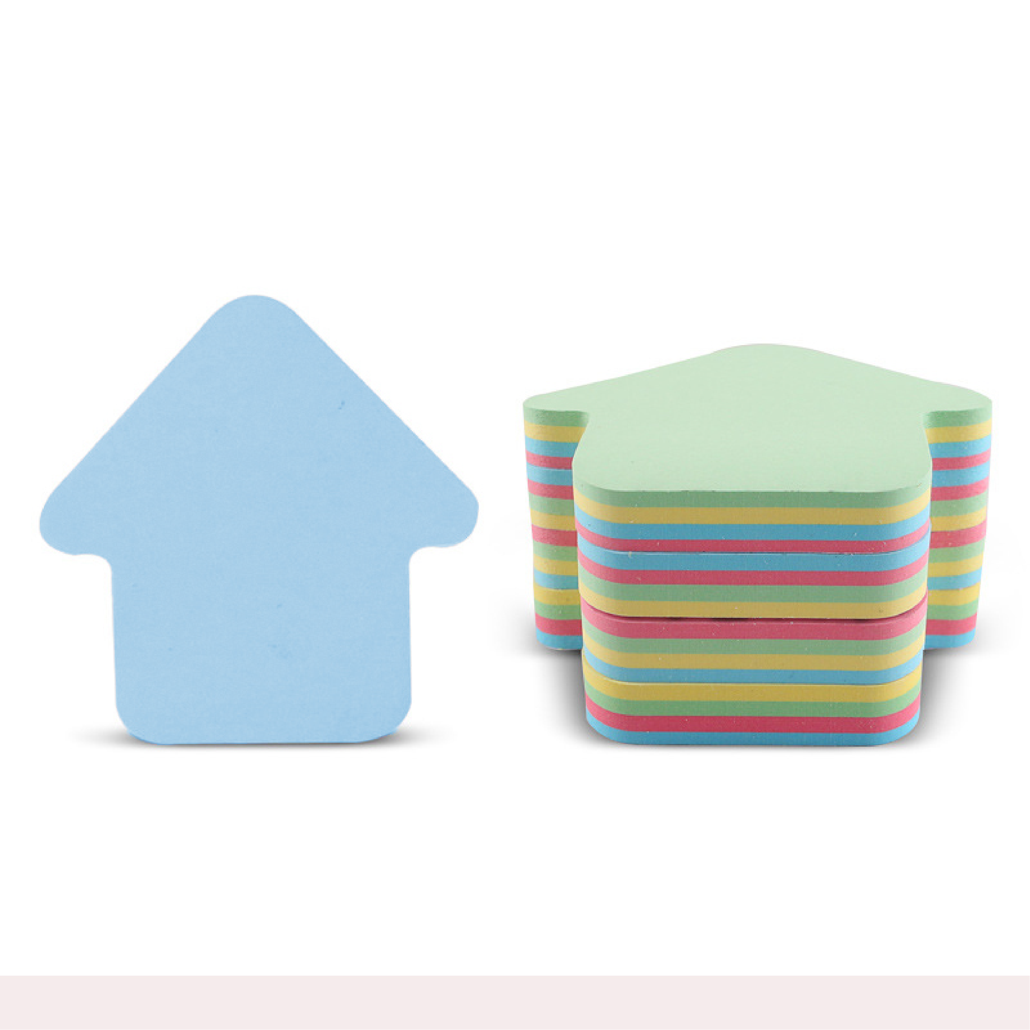 Wholesale Custom logo Sticky Note Multicolor House Shape Memo Pad with High Quality
