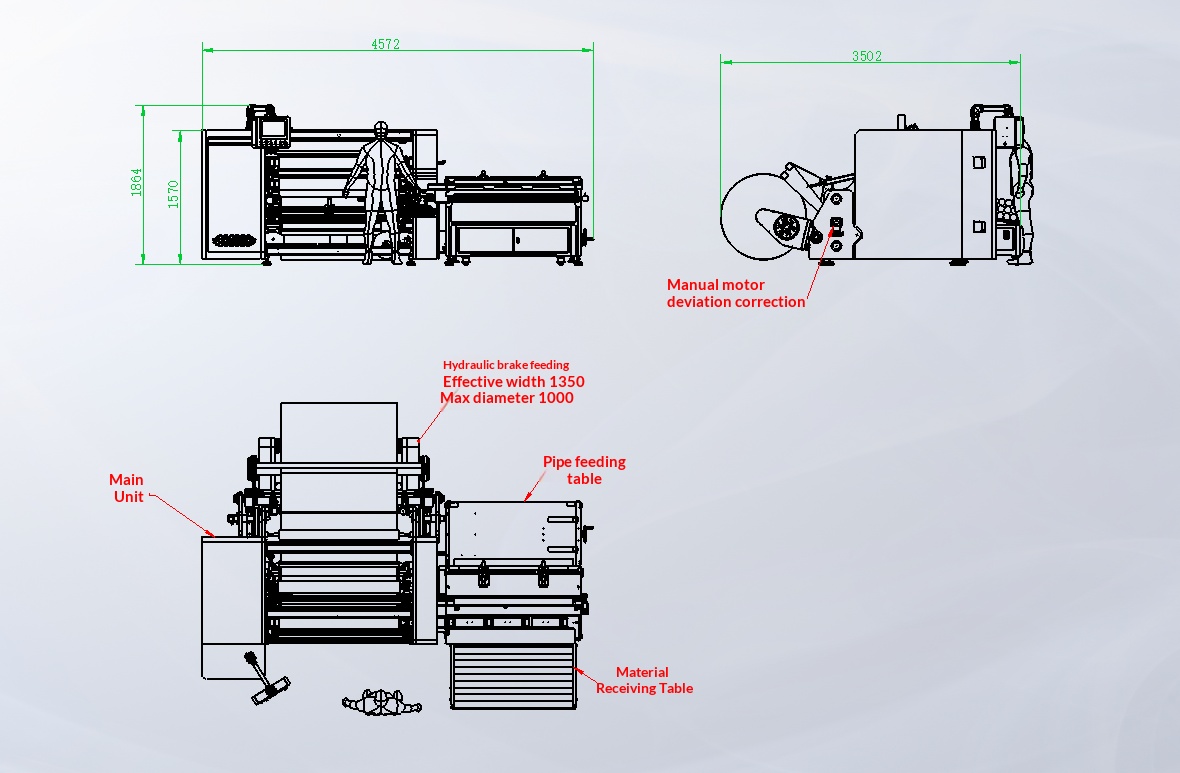 PLC Control Tape Rewinding Machine 15KW Automatic Tape Rewinder