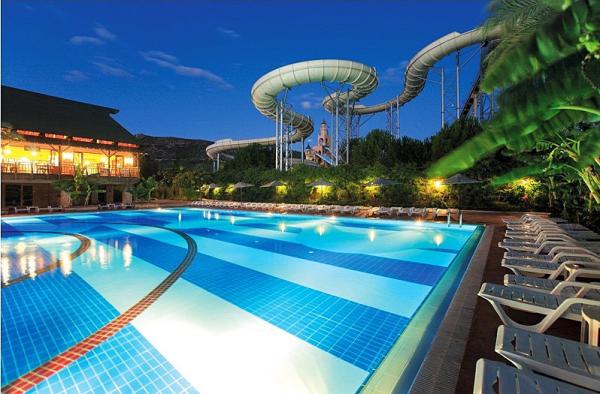 Au-dessus de la glissière d'eau au sol de piscine pour l'amusement interacetive de l'eau de famille en parc d'aqua