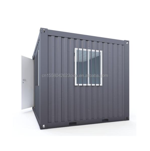 Mini-bureau/magasin de 10 pieds, adapté au budget Container d'expédition modifié Panneau sandwich en acier Hôtels avec fenêtres en alliage d'aluminium
