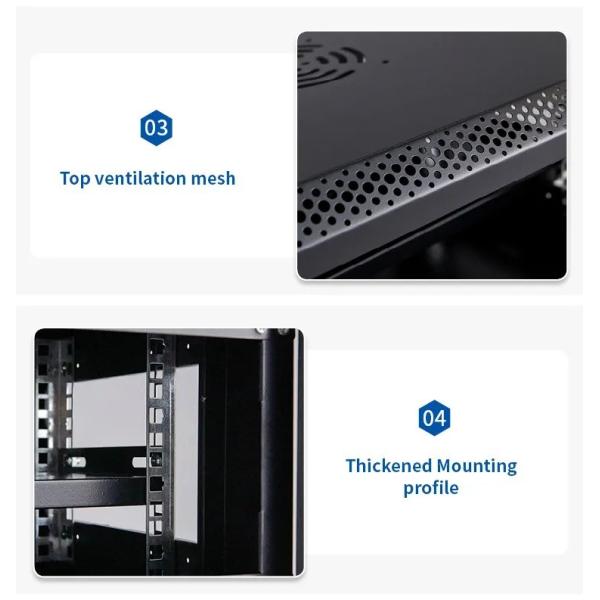 IP20 Waterproof 19 Inch 15U WALL MOUNT Network Cabinet for Customized Requirements