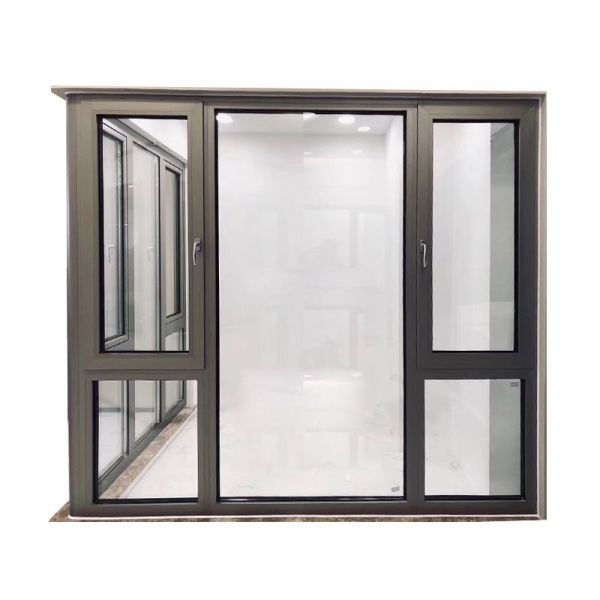 Modern Hanging Curtain Double Glazed Aluminium Window Customizable