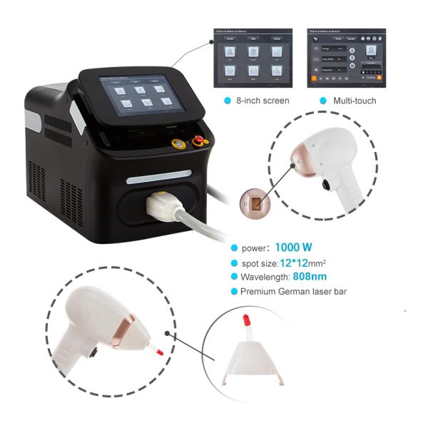 ADSS Hair Removal 808nm Diode Laser Salon Use Laser Hair Removal Machine With Skin Rejuvenation Laser