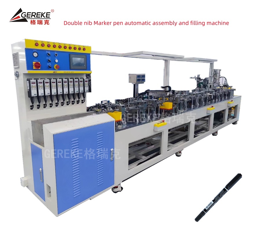 Big Nib Marker Pen Assembly Machine Automatic Filling 1.5KW
