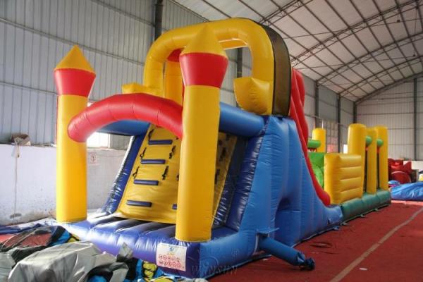 Inflatable obstacle course and slide for kids WSP-300/Sport game for children