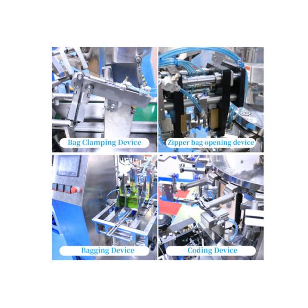 laundry liquid Zipper Bag Packaging Machine 2.5KW Premade Bag Packing Machine