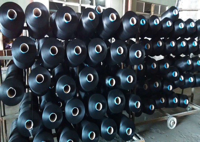Black 100D / 144F SD DTY Polyester Yarn Filament Elastic Feature AA Grade