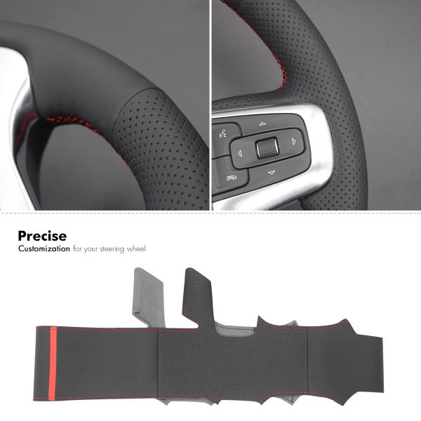 Hand Sewing DIY Artificial Leather Steering Wheel Cover For Chevrolet Silverado 1500 2500 3500 Blazer Suburban Tahoe 2019-2023