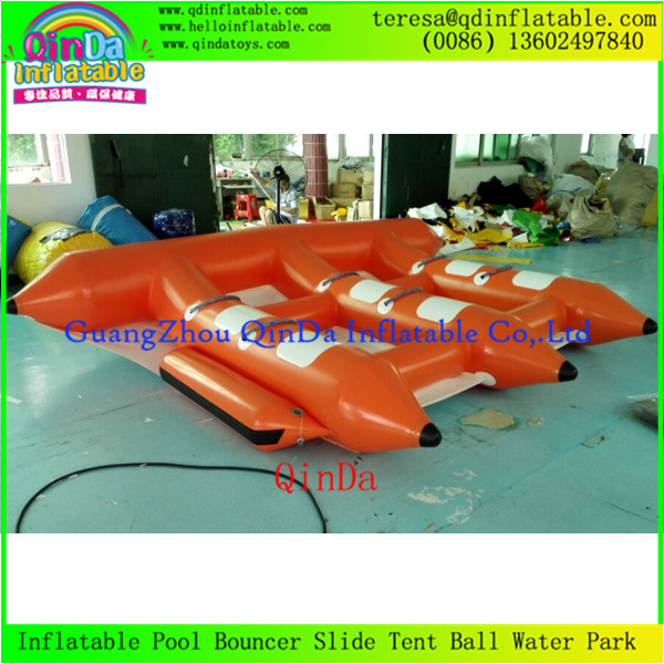 Popular Funny Inflatable Towable Flying Fish Boat For Water Amusement  Equipment