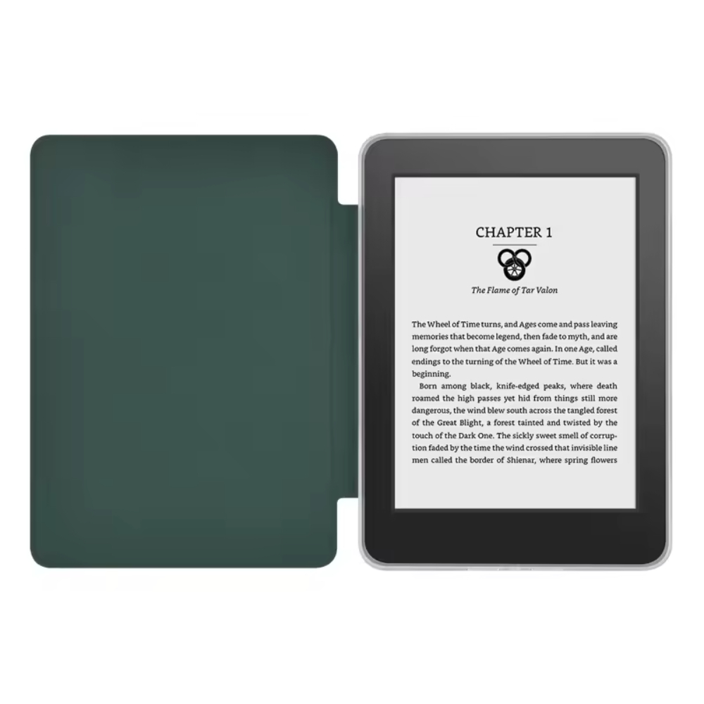 For Certified Flip Leather Case Kindle Paperwhite 5 4 3 2 Clear Back Cover Simple Business Soft Protective Slim Lightweight