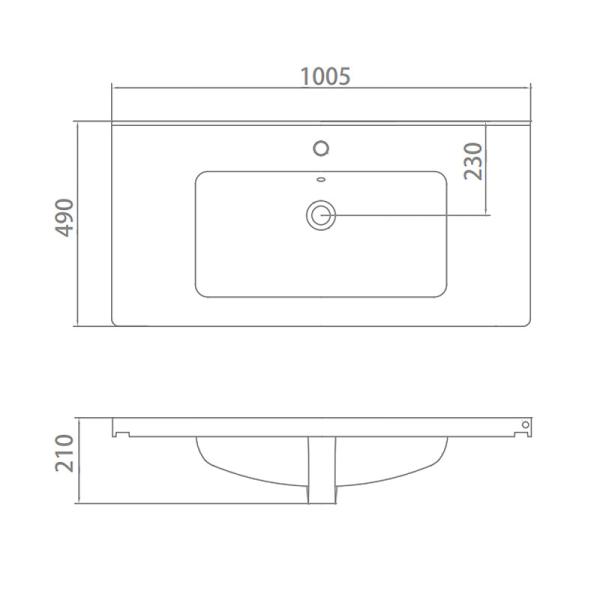 Столешница таза мытья тщеты Bathroom UPC керамическая для туалета гостиницы