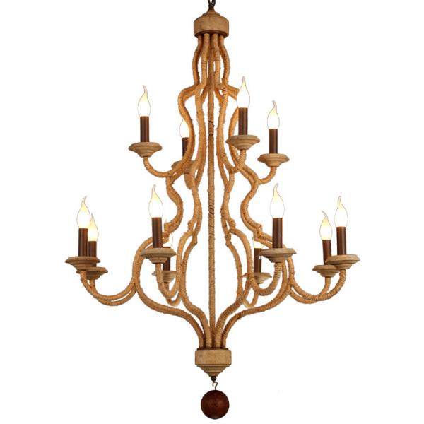 Vintage wood chandelier for industrial home decoration (WH-CI-67)