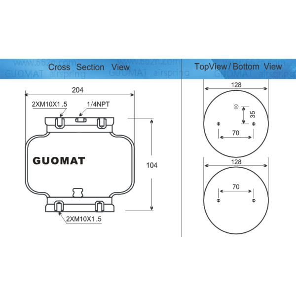 Пневматическая пружина одного воздуха подвеса запутала воздух ударами воздуха 58124 Гудиир 1Б8-1 579913532 579913532