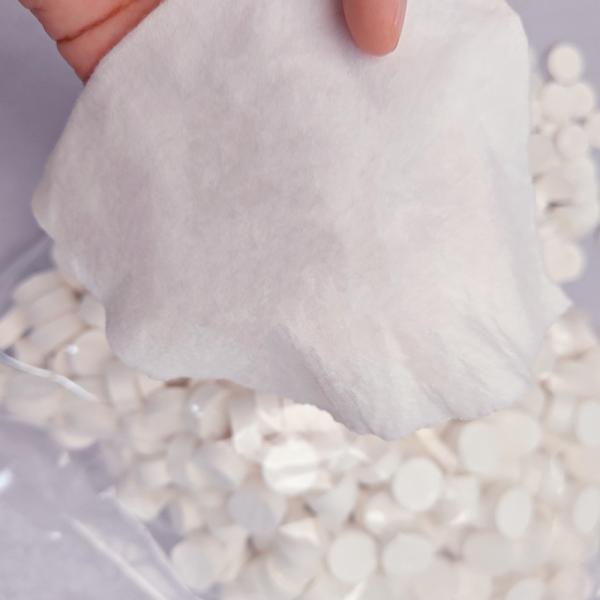100 serviettes compressées pour le visage emballées individuellement