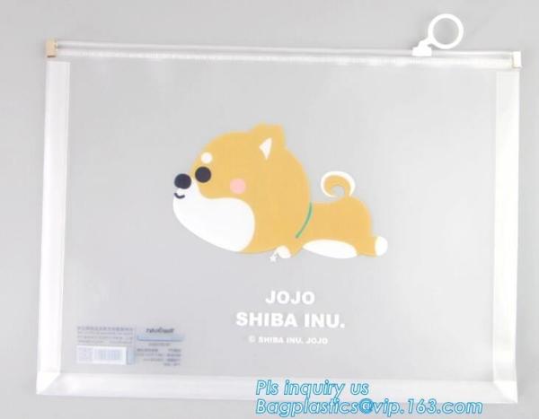 Slider Poly Waterproof Plastic Zip Lock Custom Clothing Bag, frosted swimwear PVC vinyl Bag with slider zipper, slider