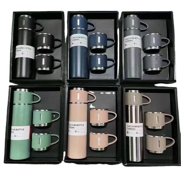 Christmas Custom Logo Travel Business Gift Set 500ml Capacity Stainless Steel