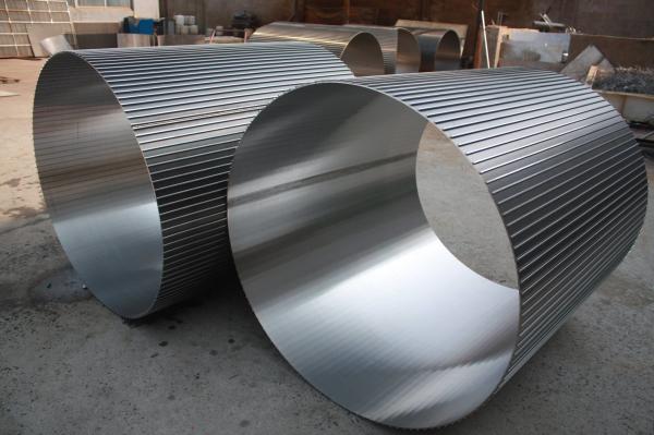 27%-80% Filtragem Johnson Wedge Wire Screens Largura 0,5m-2,0m Aplicações