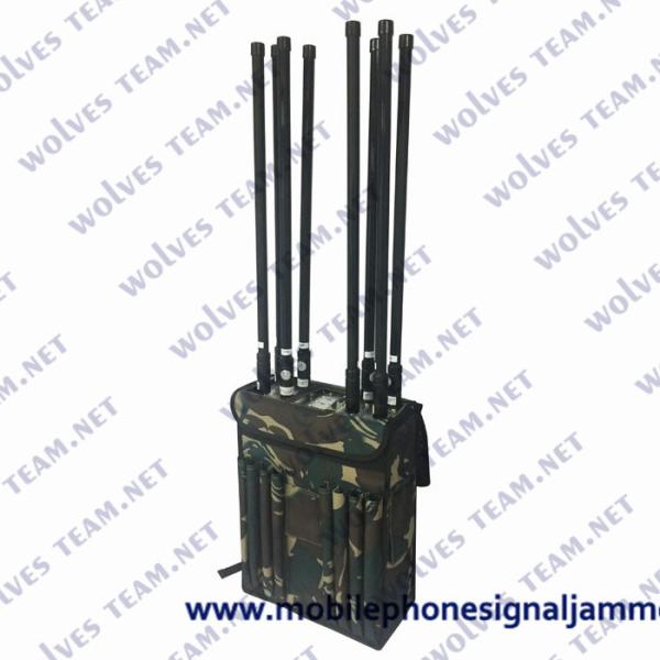 80 Watt Backpack Jammer 50-150 Meters Range External High Gain Omni Directional Antenna