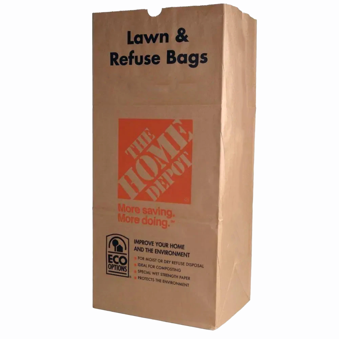 Foldable Eco Friendly Durable Heavy Duty Kraft Paper Garden Waste Bag for Landscaping and Garden Cleanup