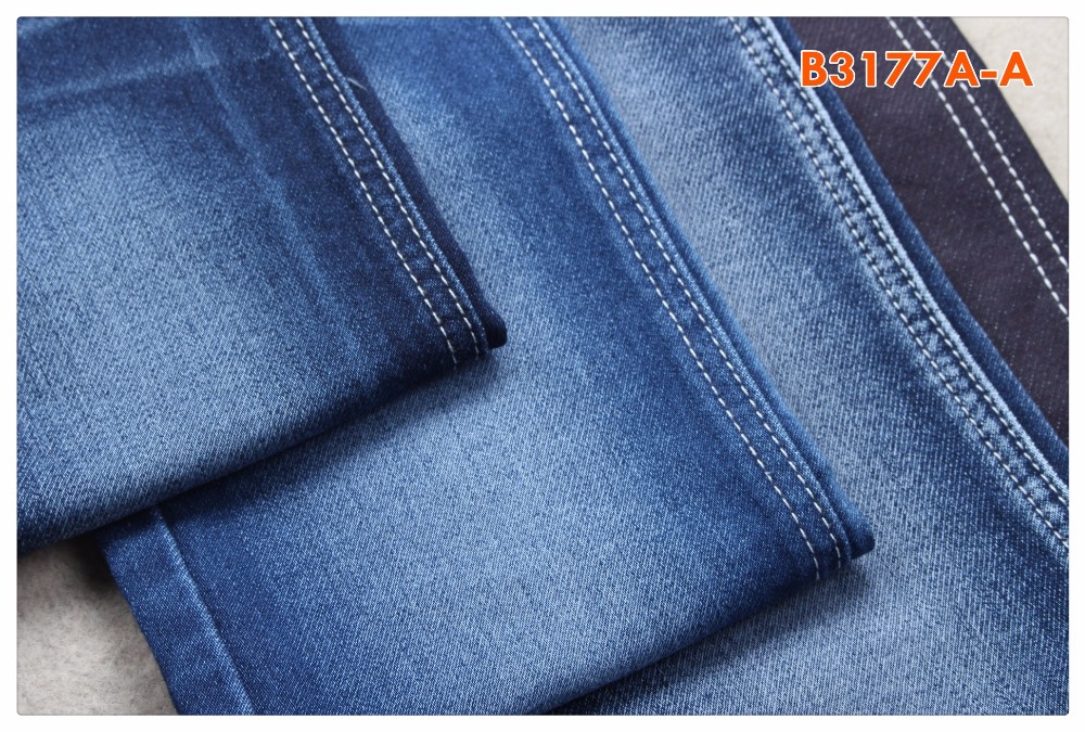 Spx Ctn 23 ткани 73 джинсовой ткани полиэстера хлопка Tr 9,5 Oz связанный фальшивкой Lycra поли 1