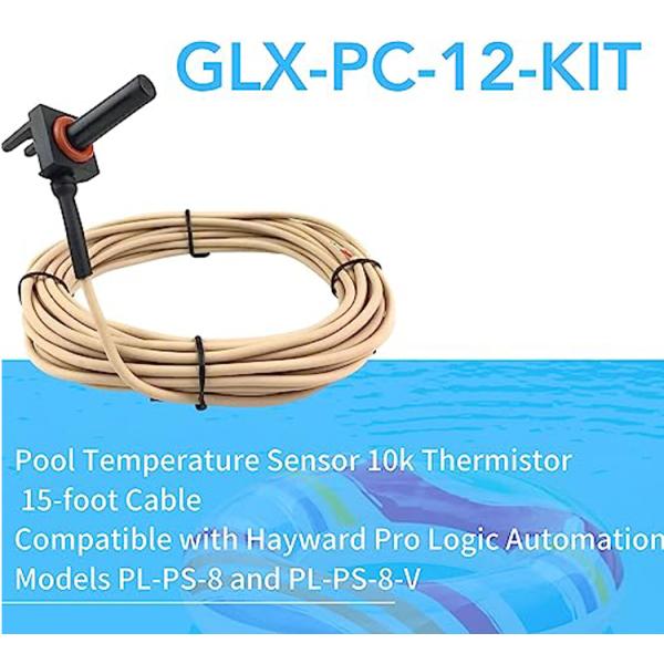 Воздух воды термистора датчика температуры бассейна GLX-PC-12-KIT солнечный с 15 футами кабеля