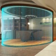 Rideau de fibre optique en plastique extérieur allumant les lumières optiques de rideaux en cascade de fibre de PMMA