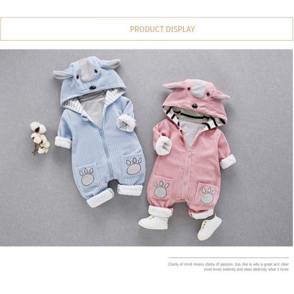 Funky Cute Newborn Baby Clothes Animals Pattern Winter Rompers For Baby Girl