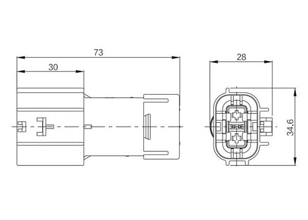 120A EV Battery Connector , Right Angle High Voltage Automotive Connectors