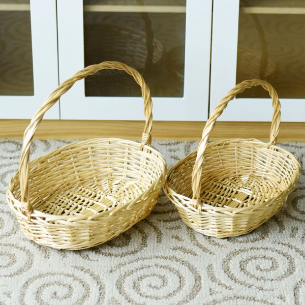 OEM Large Gift Basket Bread Flower Picnic Handmade Woven Custom Straw Wicker Rattan Storage Basket Wicker Gift Baskets Bread Flower Picnic Handmade Woven Custom Wicker Rattan Storage Basket