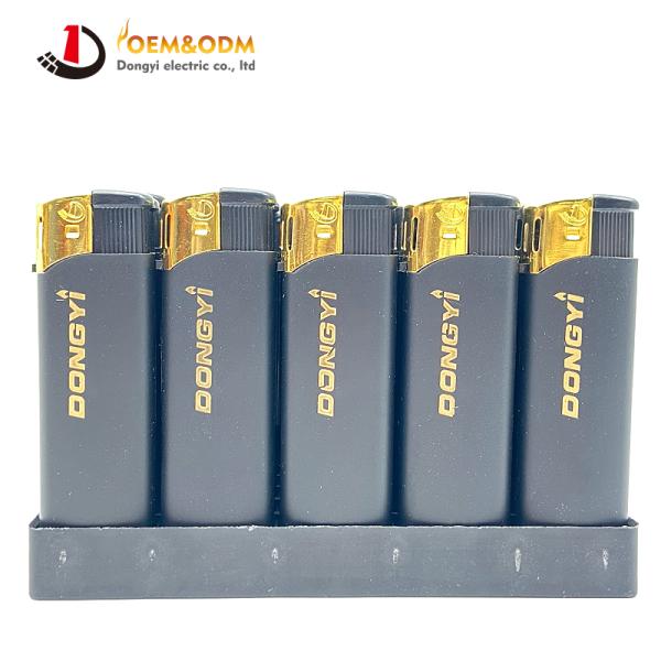 Dongyi 2025 OEM 82mm Plastic Material Refillable Lighters Cigar Smoking Electric Custom Logo Gas Cigarette Lighter