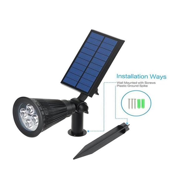 6000K Solar LED Spotlights 2 in 1 Adjustable Yard Outdoor LED Solar Garden Light