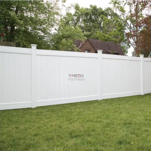 Clôture de protection de la vie privée en PVC blanc 6ftHx8ftW pour le jardin de la maison