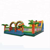 Terrain de jeu gonflable extérieur d'OEM pour les châteaux pleins d'entrain géants combinés de terrain de jeu de montée et de glissière d'enfants
