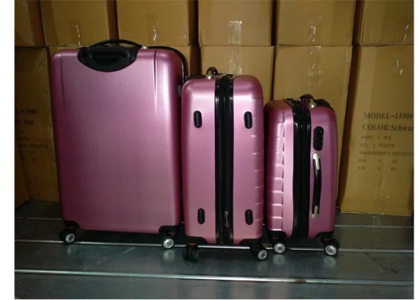 Colorful 3 Pcs Luggage Travel Set Bag ABS Trolley Suitcase With 4 Universal Wheels