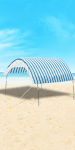 Outdoor Camping Beach Sunshade Sky Tent, Beach Canopy Tent Sun Shade, Gradient Beach Canopy, Stability Upgraded tent