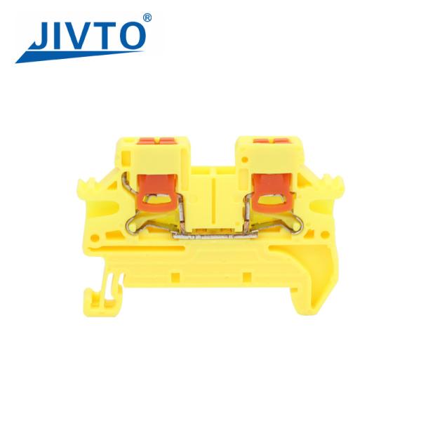 PTV 2.5 DIN Rail Terminal Block Side-Entry Push-in Connection 2.5mm² 26-12AWG Cable Wiring Electrical Wire Connector
