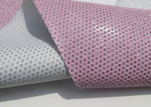 Chunky Metallic Sequined Perforated Leather Fabric Wallpaper Home Decoration Curtain
