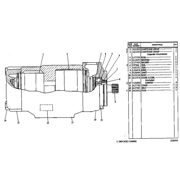 9J5075 9J-5075 PARA COMPATIBLES 621B 621E 621F 621G 627F 627G PARTES DE EXCAVADORES PUMPA HIDRAULICA PUMPA MAIN PUMPA PUMPA HIDRAULICA PISTON PUMPA GP-VANE después del mercado original