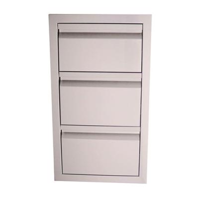 Grill Stainless Steel Drawers For Outdoor Bbq Kitchens 20 Inch BBQ Triple Storage