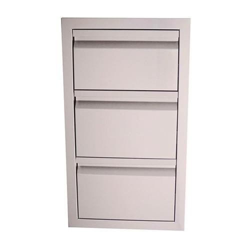 Grill Stainless Steel Drawers For Outdoor Bbq Kitchens 20 Inch BBQ Triple Storage