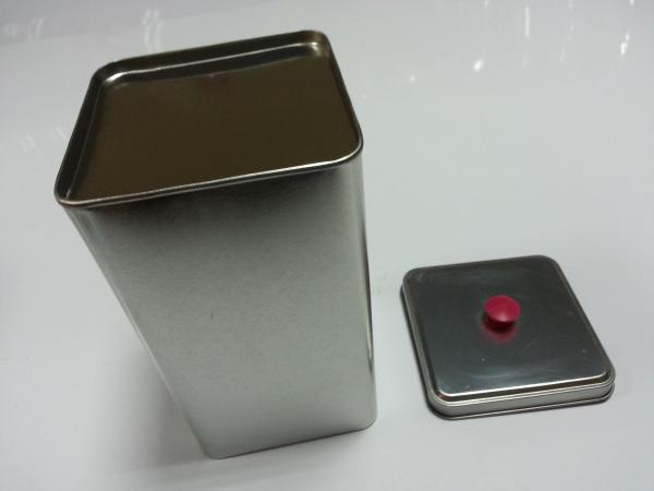 Impressão deslocada do metal dourado do recipiente de armazenamento do chá da lata do retângulo