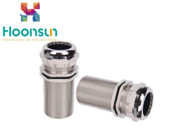 M63 Length Joint Waterproofing Small Cable Gland , Silver Metric Cable Gland