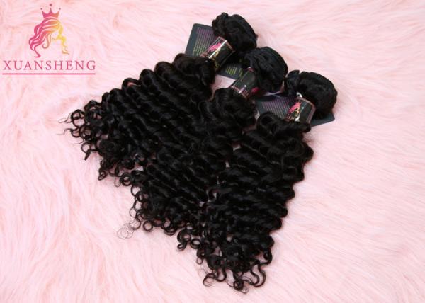 12-30 inch Deep Wave Malaysian Human Hair Extensions Cuticle Aligned Virgin Hair