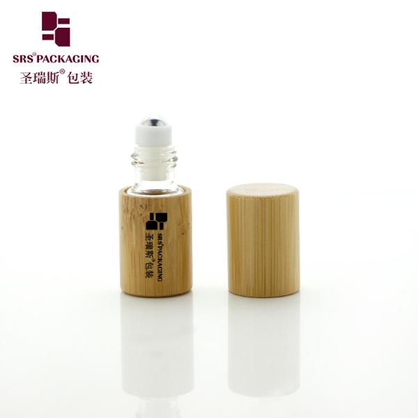 BG-2ML Empty Cosmetic Bamboo Roller Bottle With Stainless Steel Metal Ball Mini Perfume Oil Packaging