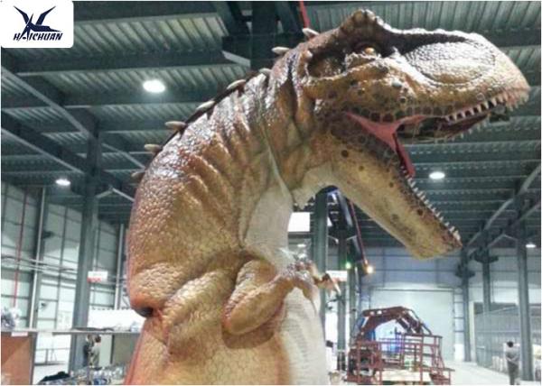 Dinosaur Yard Statue With Realistic Head Model , Dinosaur Garden Sculpture 