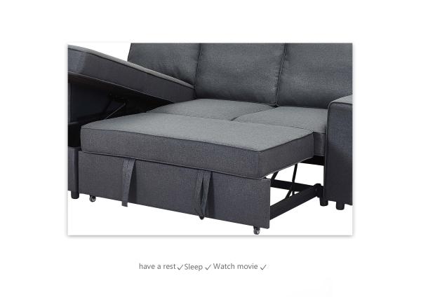 Convertible Folding Sofa Bed Stain Resistant Durable For Apartment